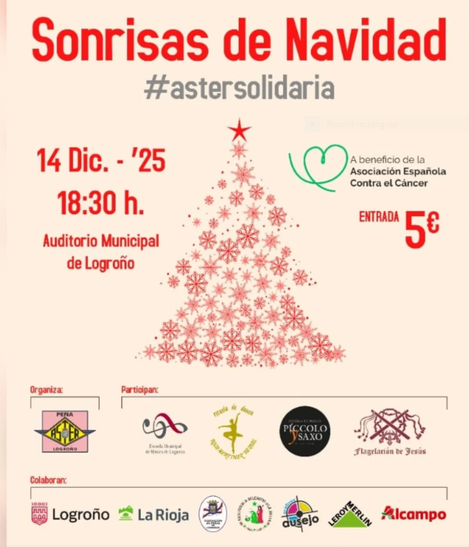 Cartel sonrisas de Navidad