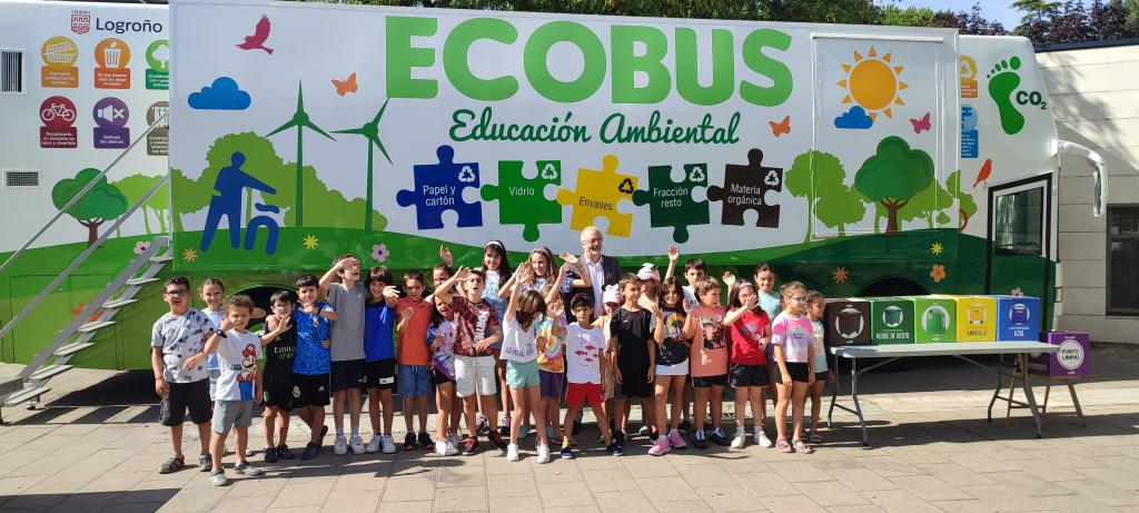 Ecobus instalado en el parque de San Adrián
